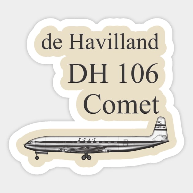 de Havilland Comet DH 106 Sticker by Caravele